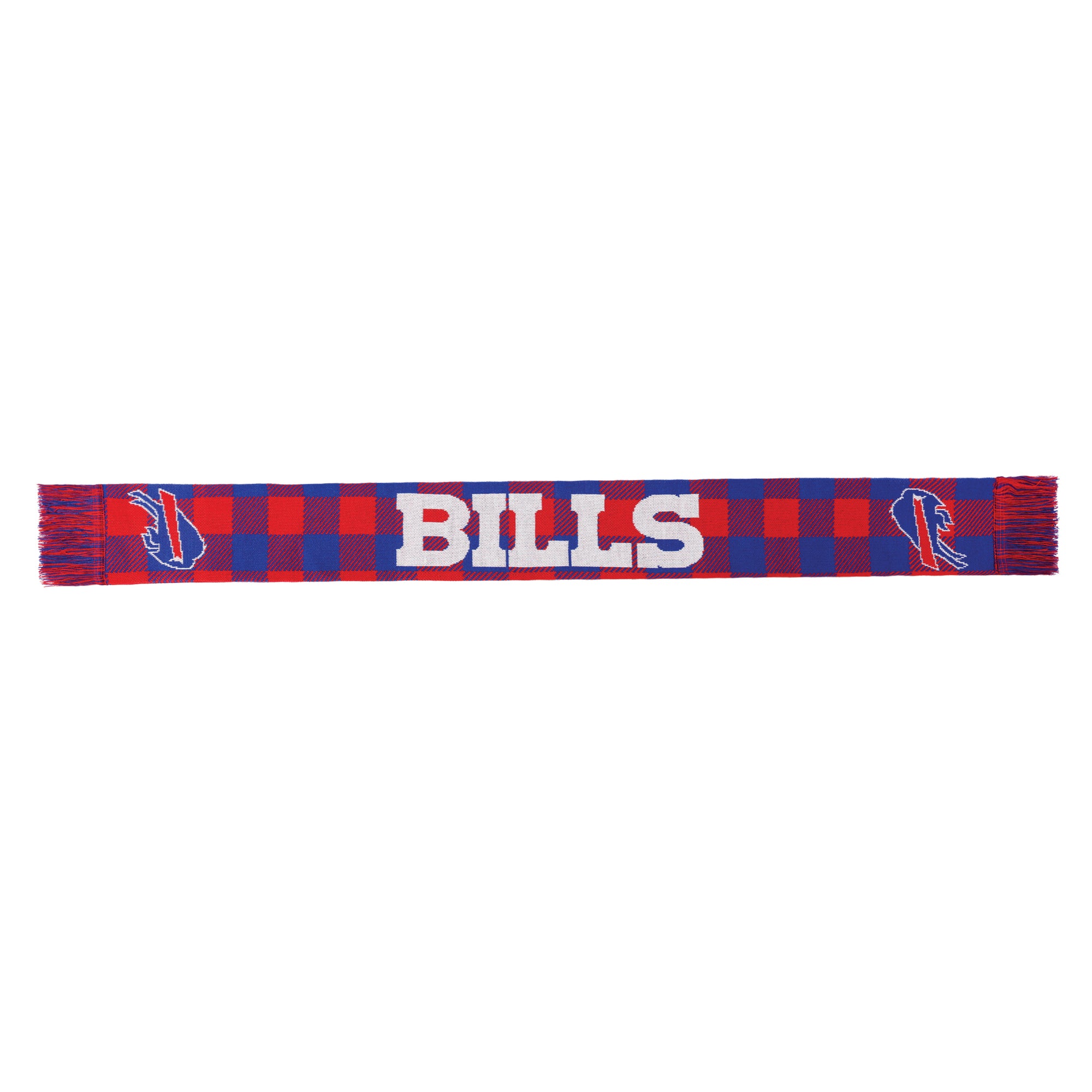 Buffalo Bills Red &amp; Blue Plaid Scarf