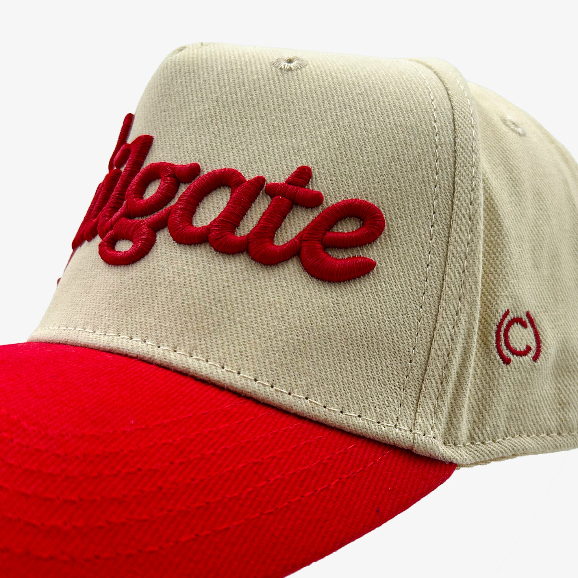 (code)word Tailgate Cream and Red A-Frame Snapback