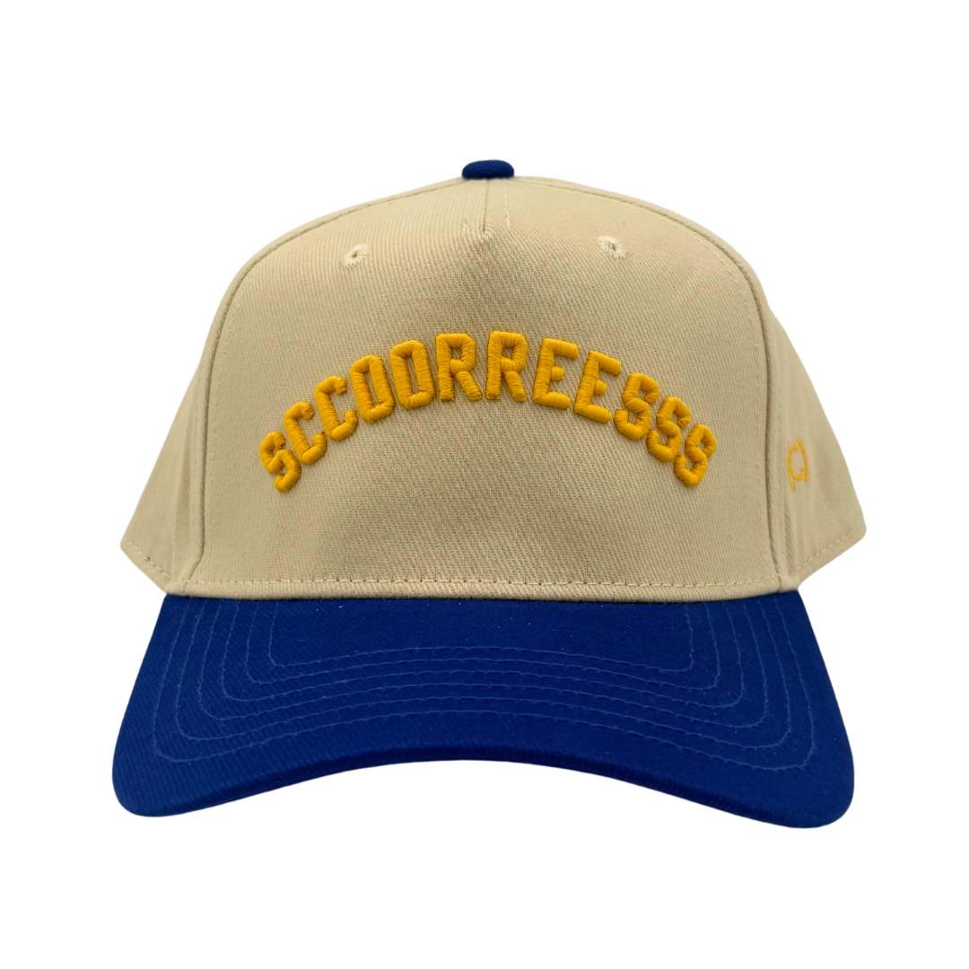 Cream Two Tone Yellow Royal "Sccoorreesss" Hat