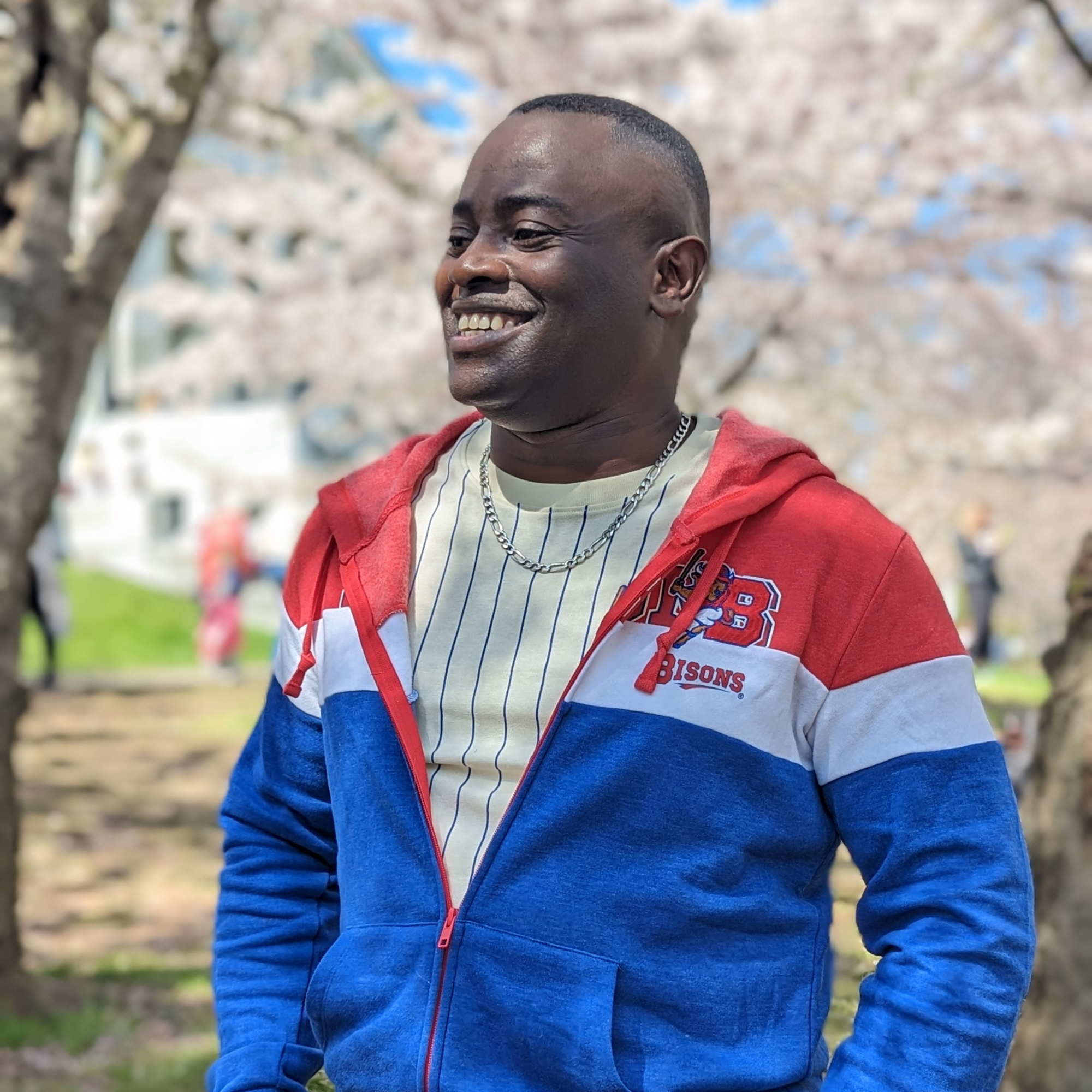 man wearing buffalo bisons apparel