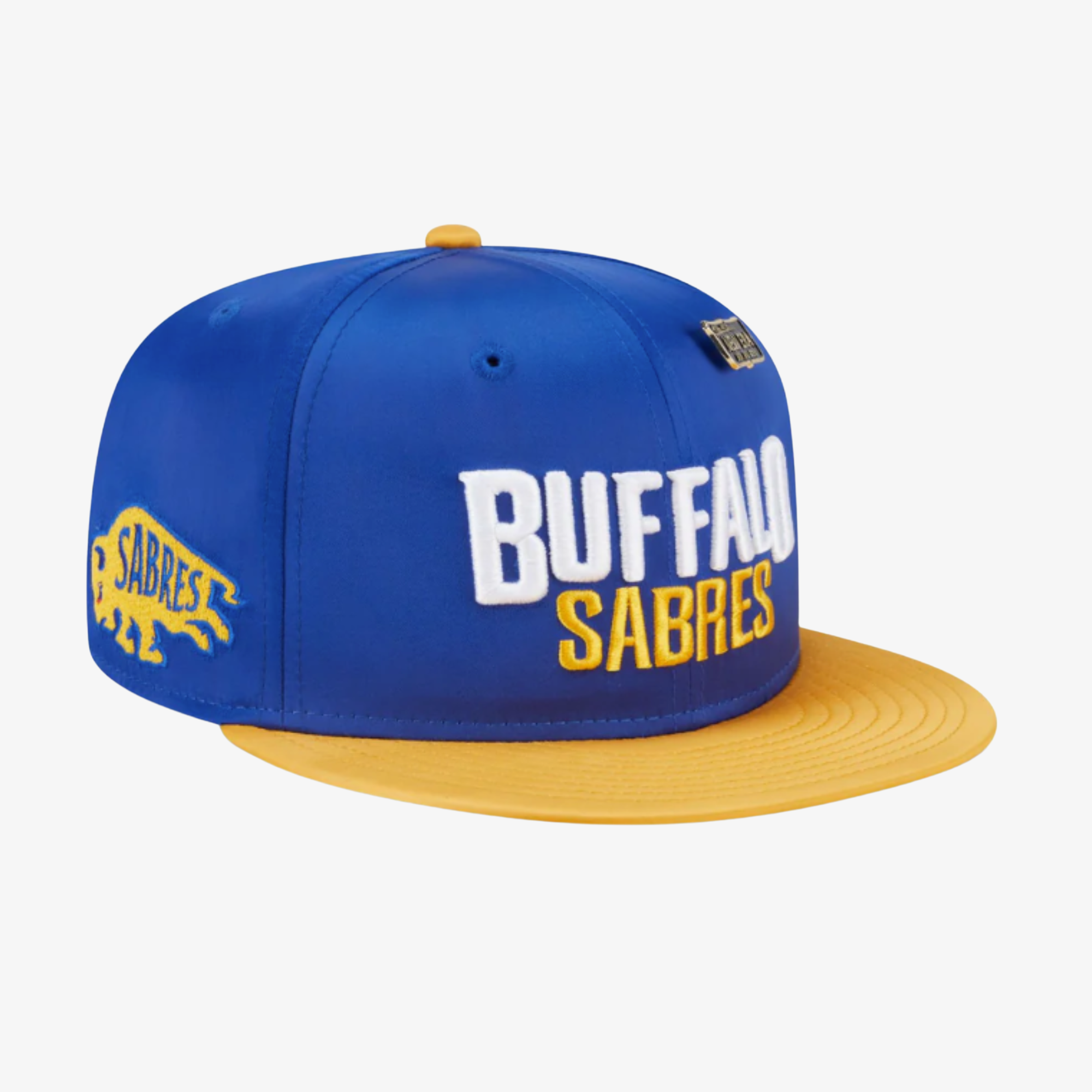 New Era 59FIFTY Buffalo Sabres Royal &amp; Gold Satin Fitted Hat
