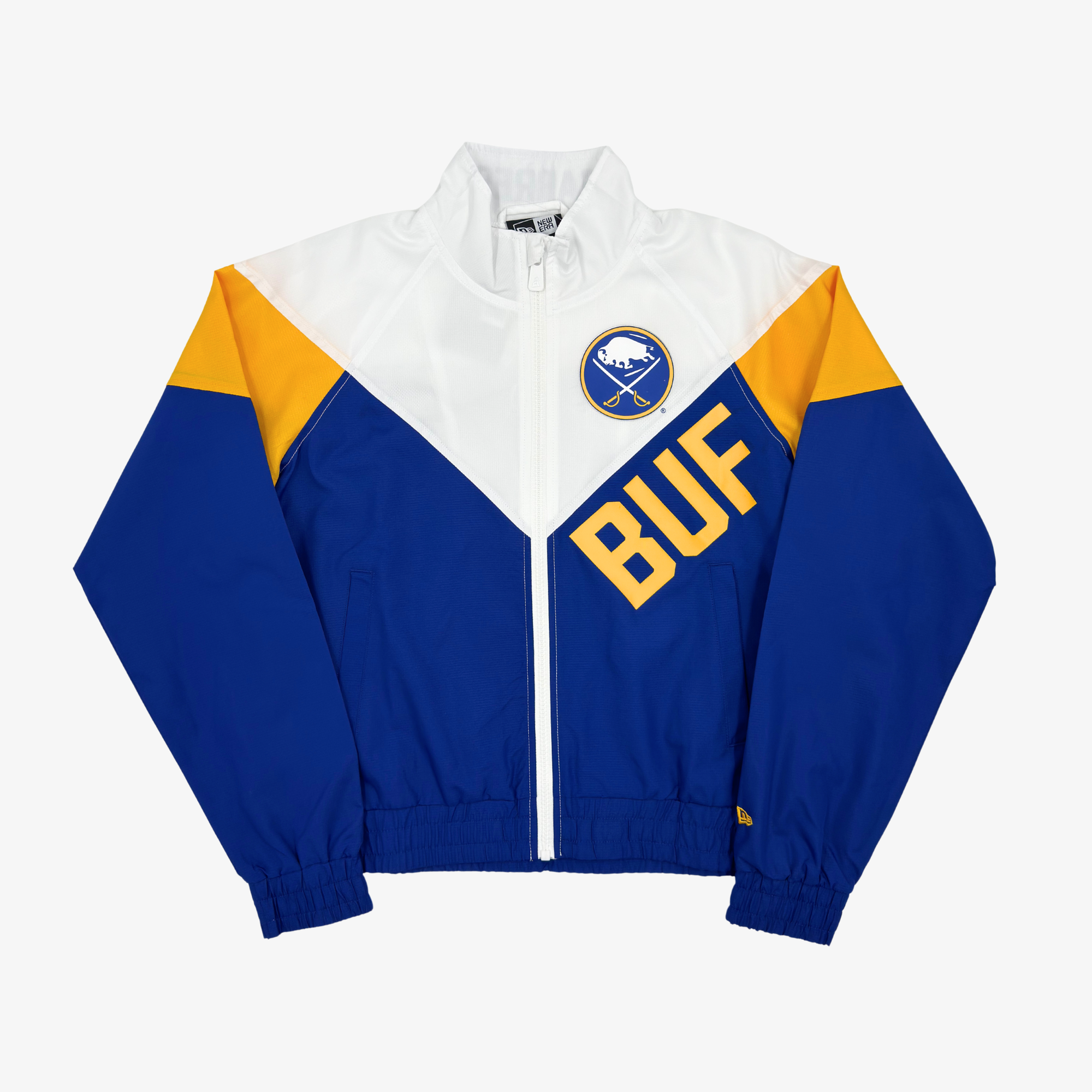 Women's New Era Sabres Lightweight Full Zip Cropped Windbreaker