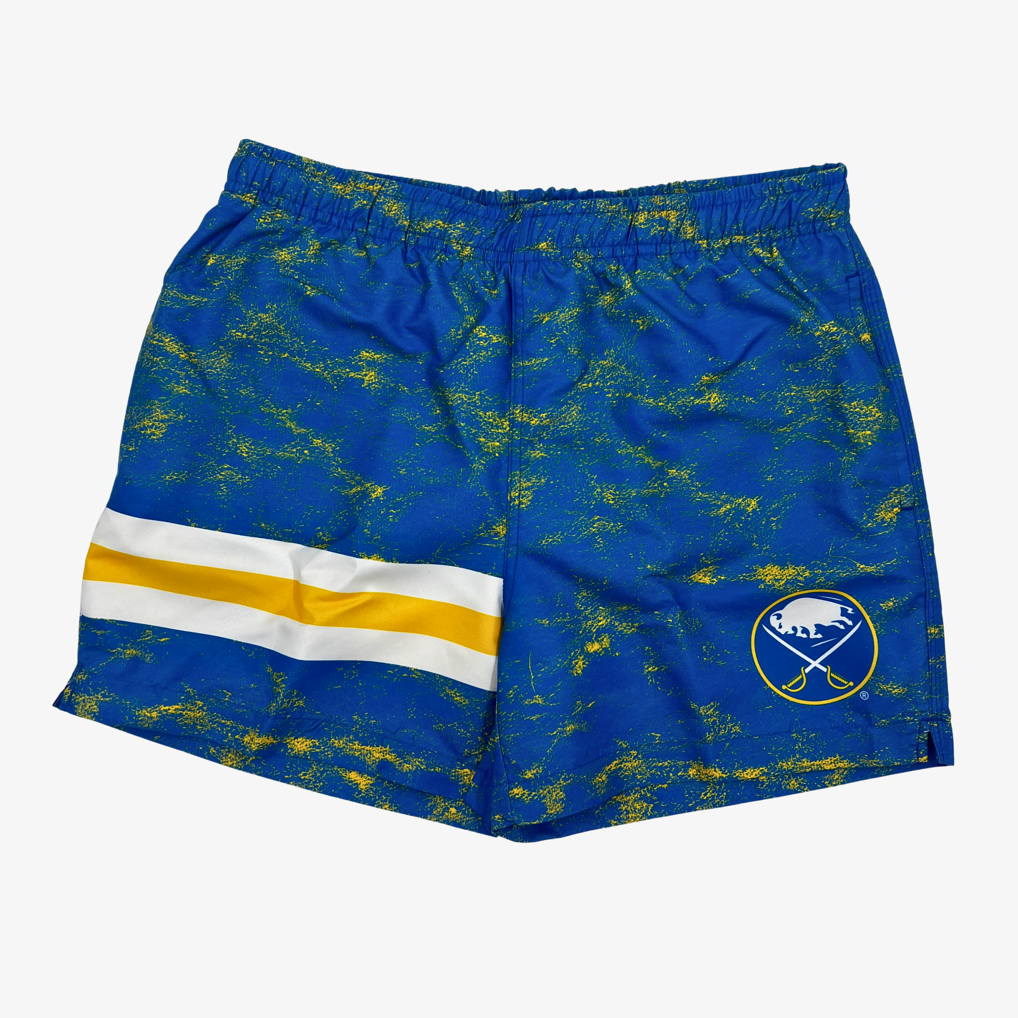 Buffalo Sabres Royal &amp; Gold With Primary Logo Swim Trunks