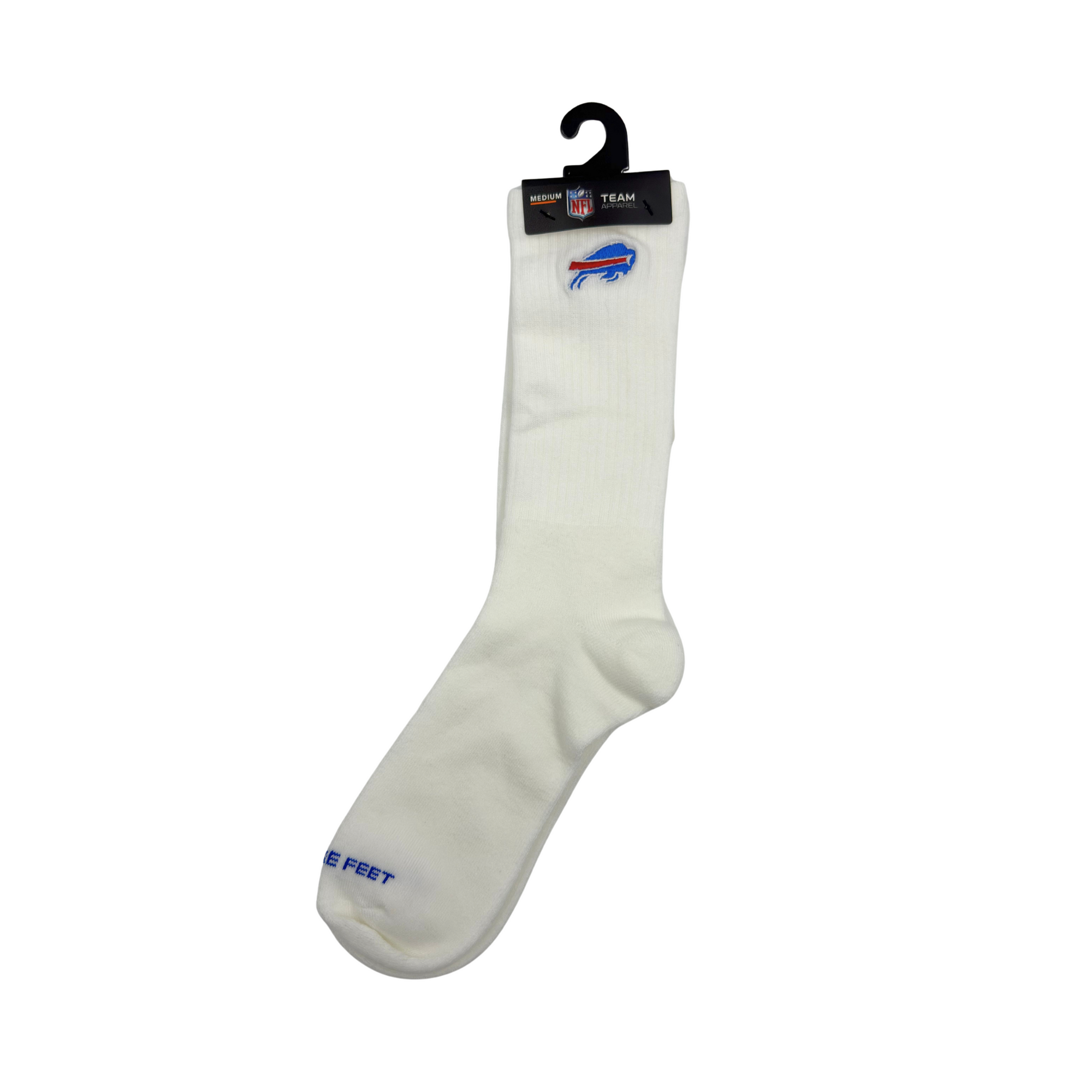 Buffalo Bills Primary Logo White For Bare Feet Socks
