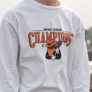 Buffalo Lacrosse 2023 Champions White Long Sleeve Shirt