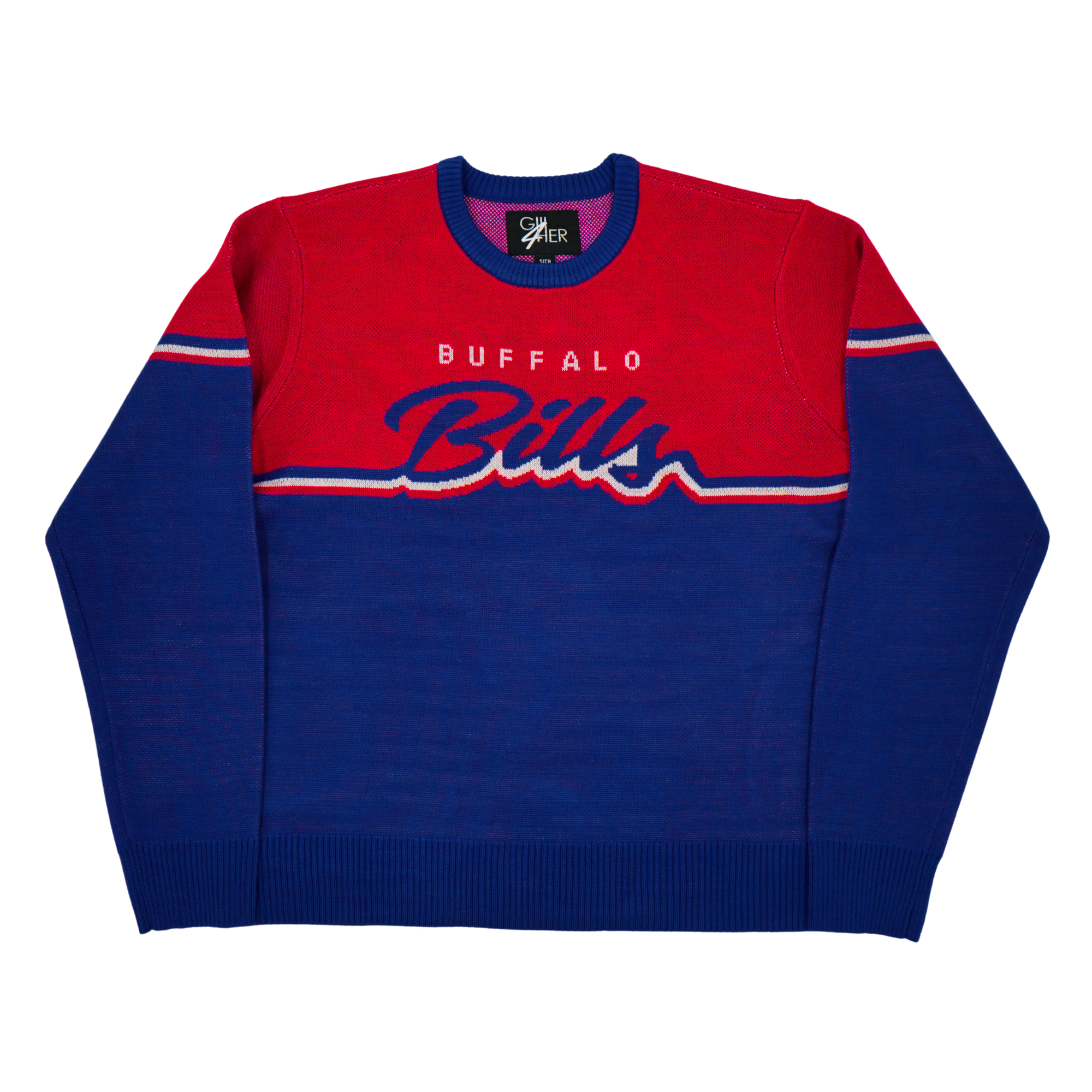 Women's 4Her Buffalo Bills Red & Blue Knit Sweater