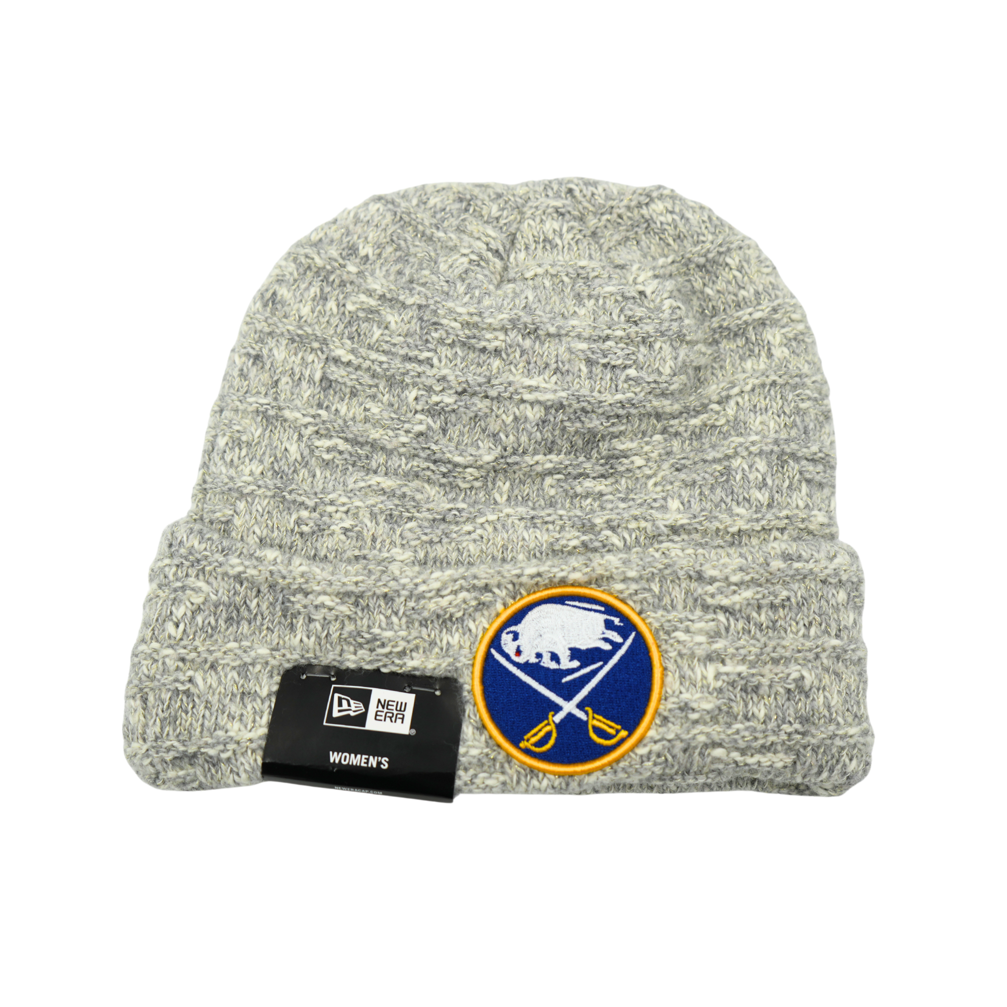 Women's New Era Buffalo Sabres Gray & White Sparkle Knit Beanie