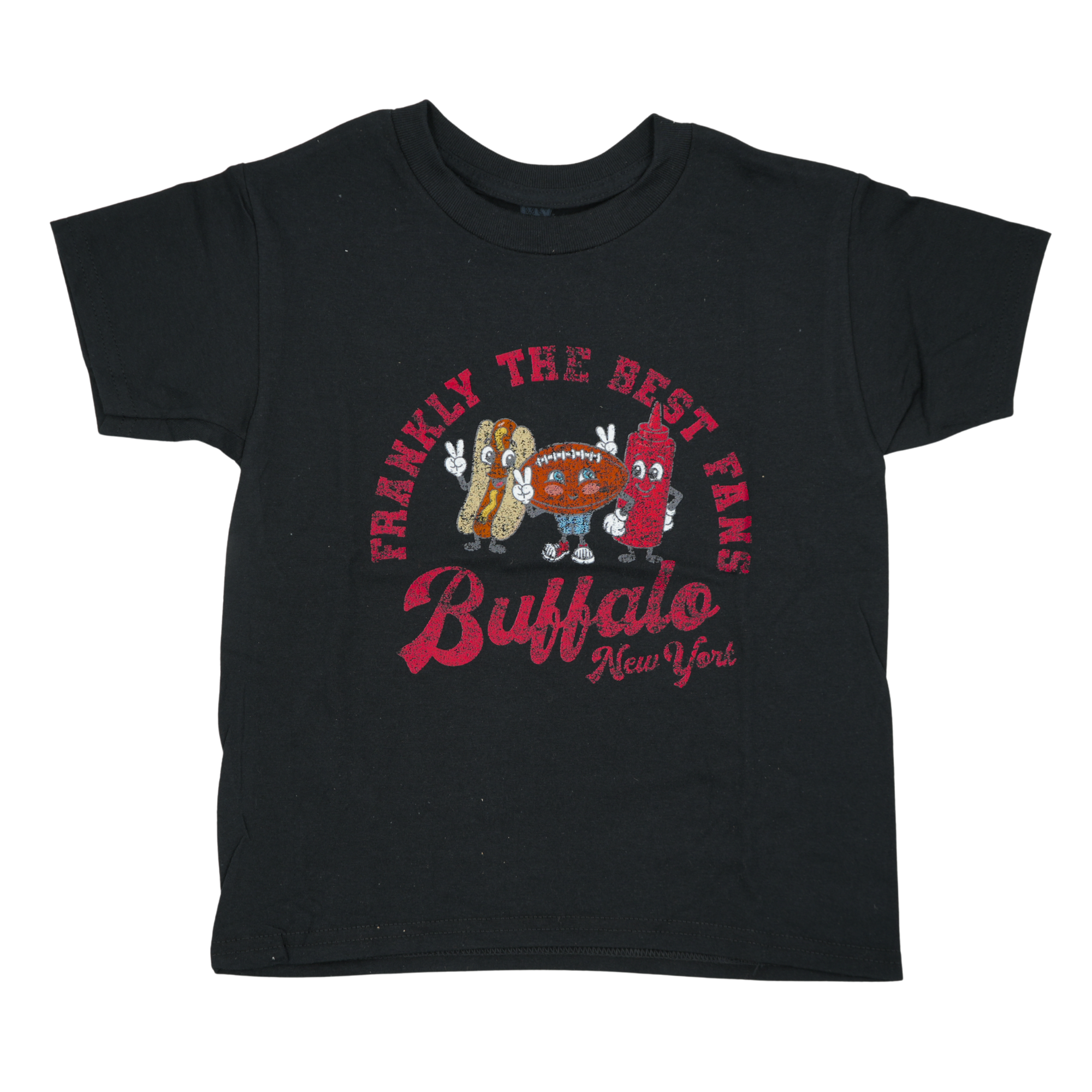 Youth Frankly The Best Fans Buffalo NY Black Graphic T-Shirt