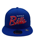 Youth New Era 9FIFTY Buffalo Bills Script Royal Blue Trucker Hat