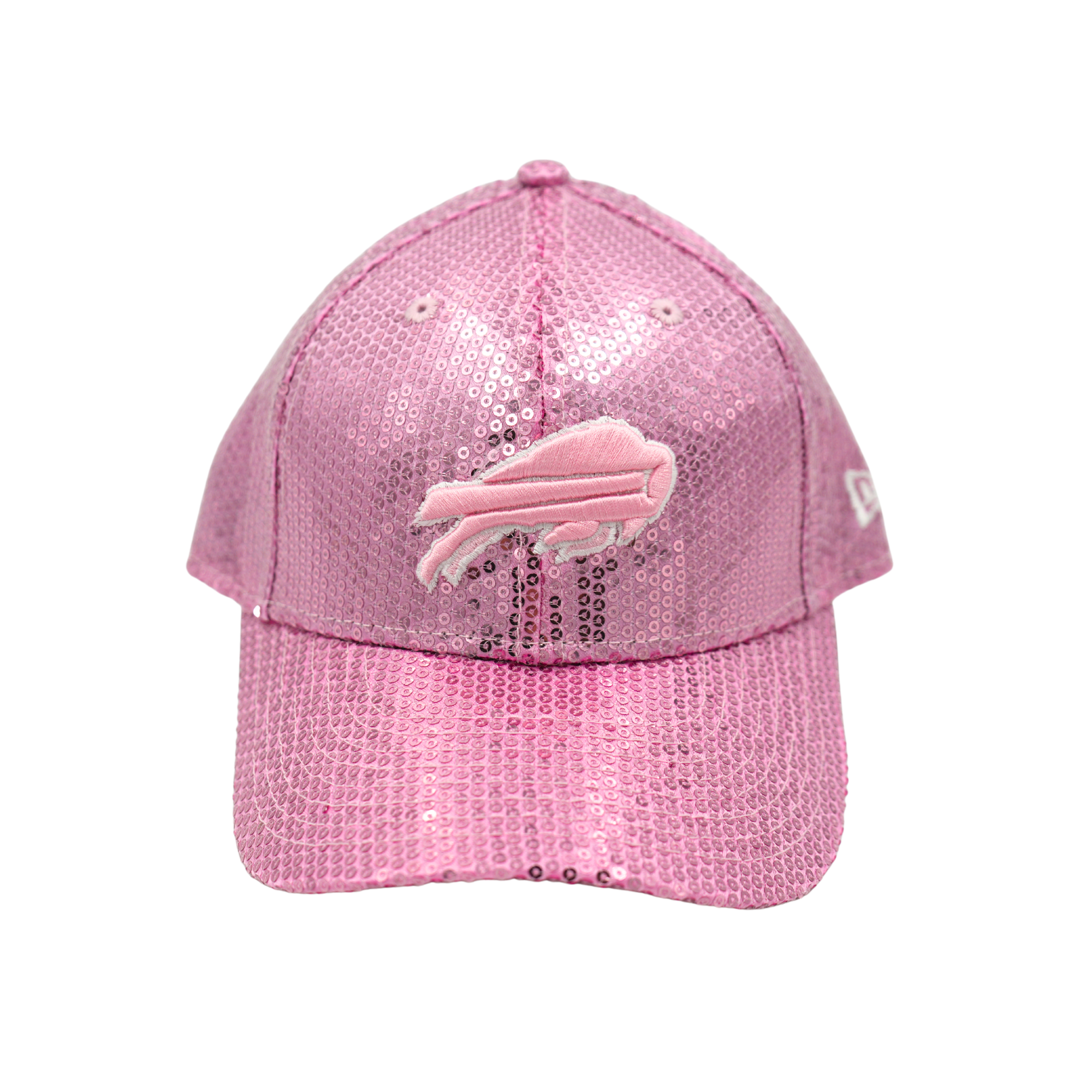 Youth New Era 9FORTY Buffalo Bills Pink Sequin Hat