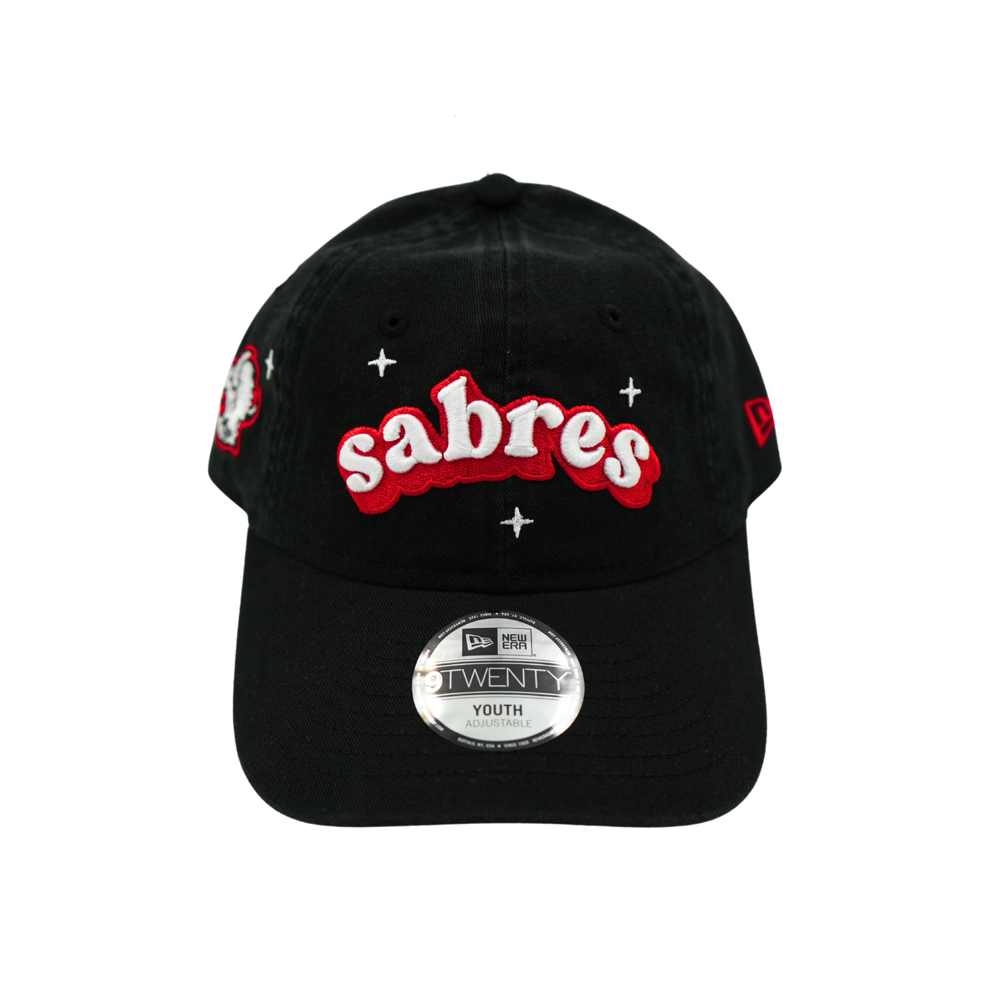 Youth New Era 9TWENTY Buffalo Sabres Alternate Logo Cheer Kids Adjustable Hat