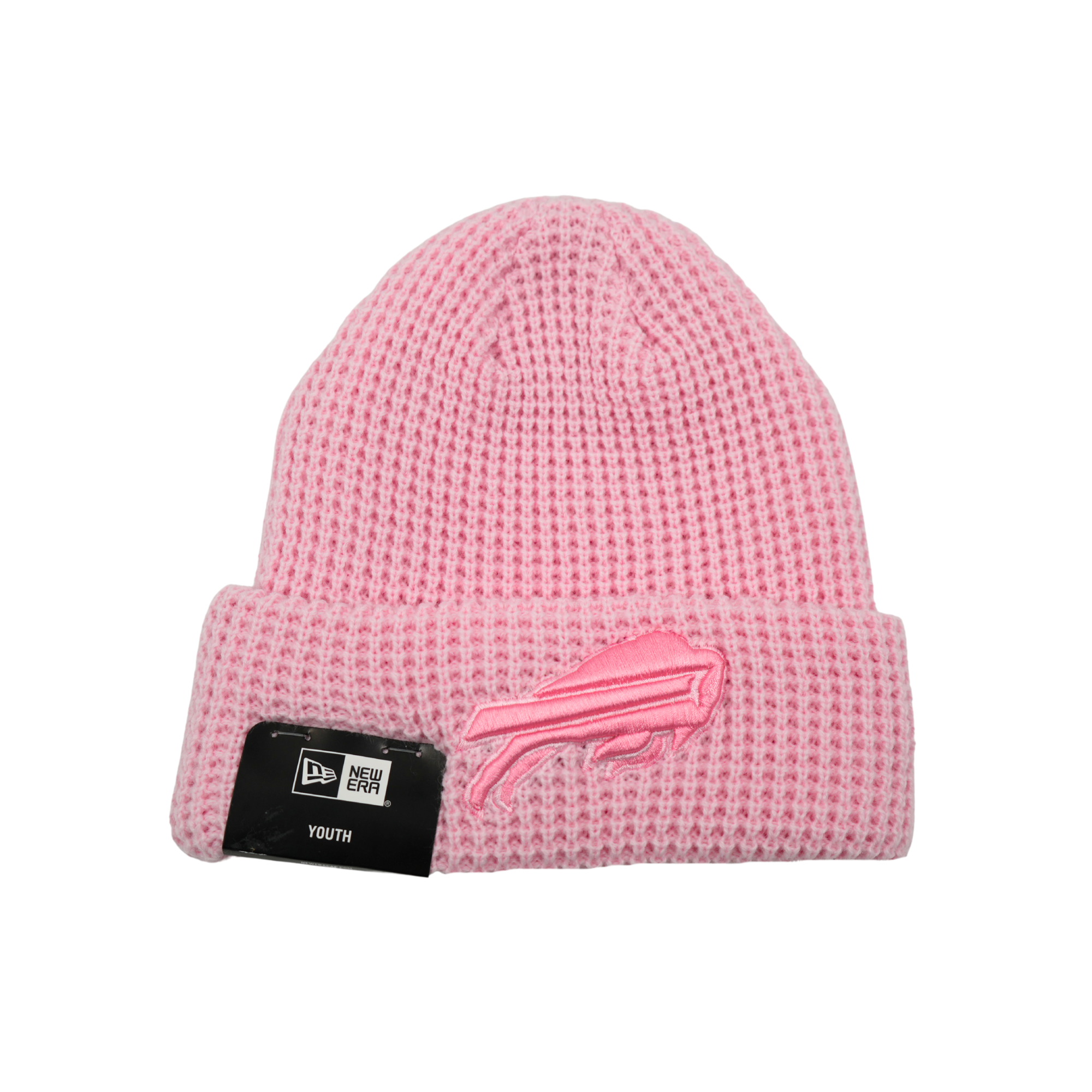 Youth New Era Buffalo Bills Pink Knit Beanie