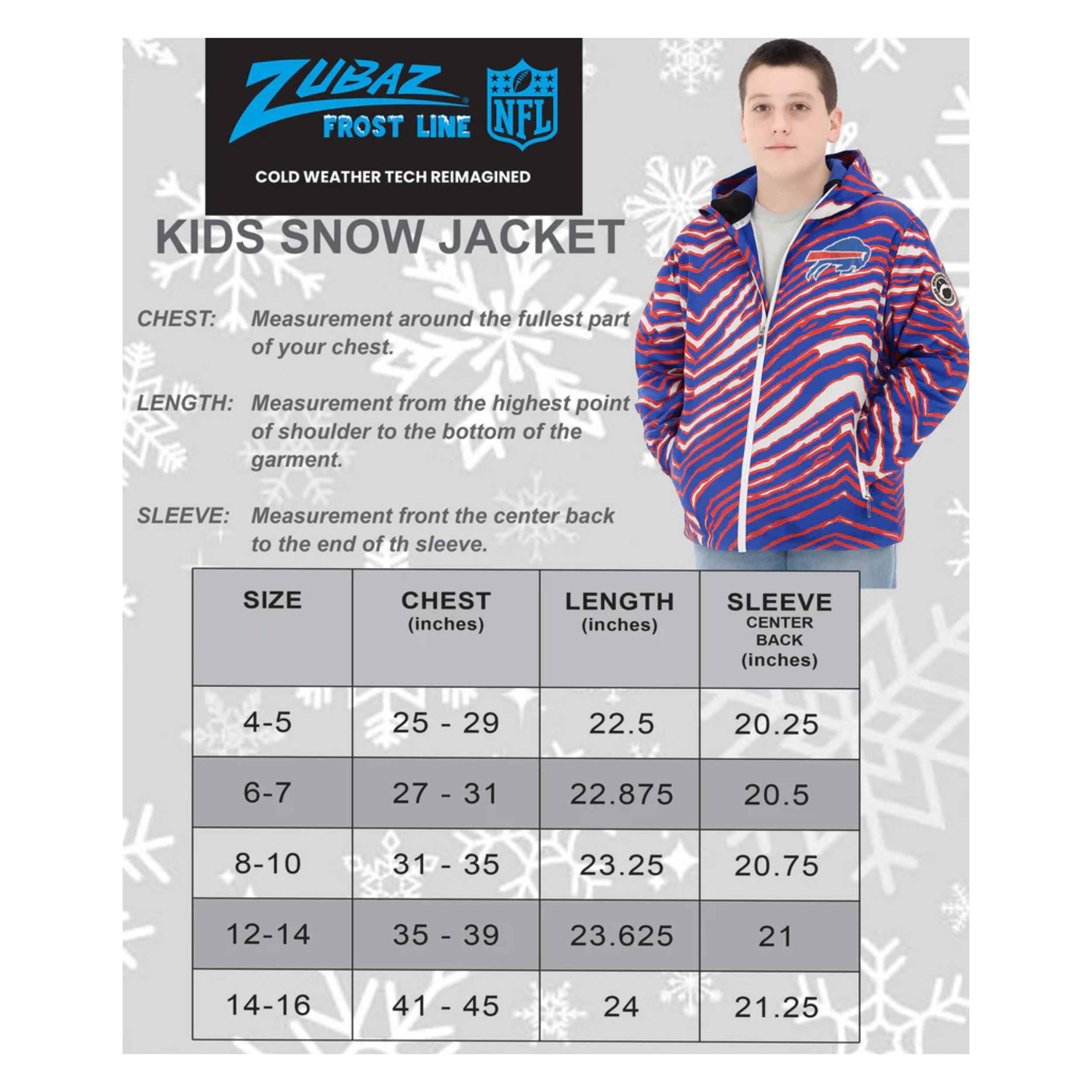 Youth Zubaz Bills Zebra Royal Tundra Tux Snowsuit The BFLO Store