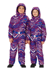 Youth Zubaz Buffalo Bills Zebra Royal Tundra Tux Snowsuit