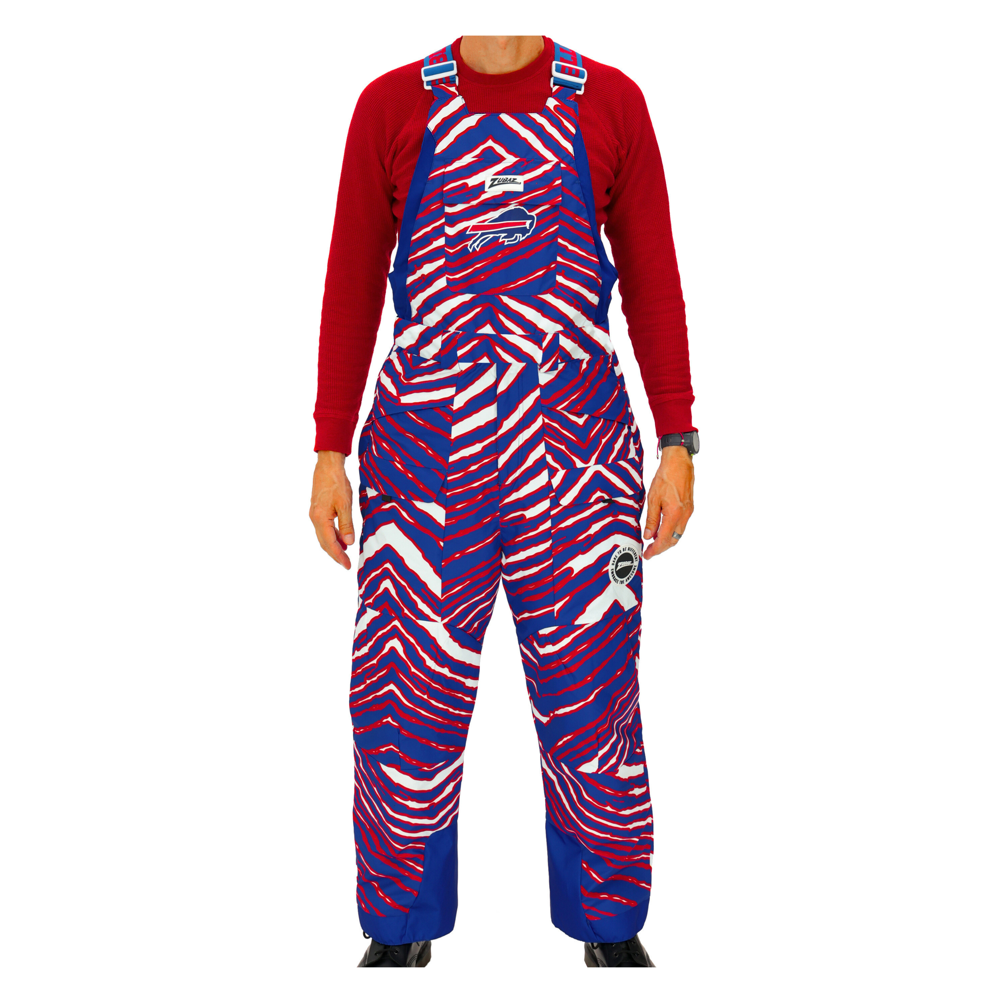 Youth Zubaz Buffalo Bills Zebra Royal Blizzard Snow Bib