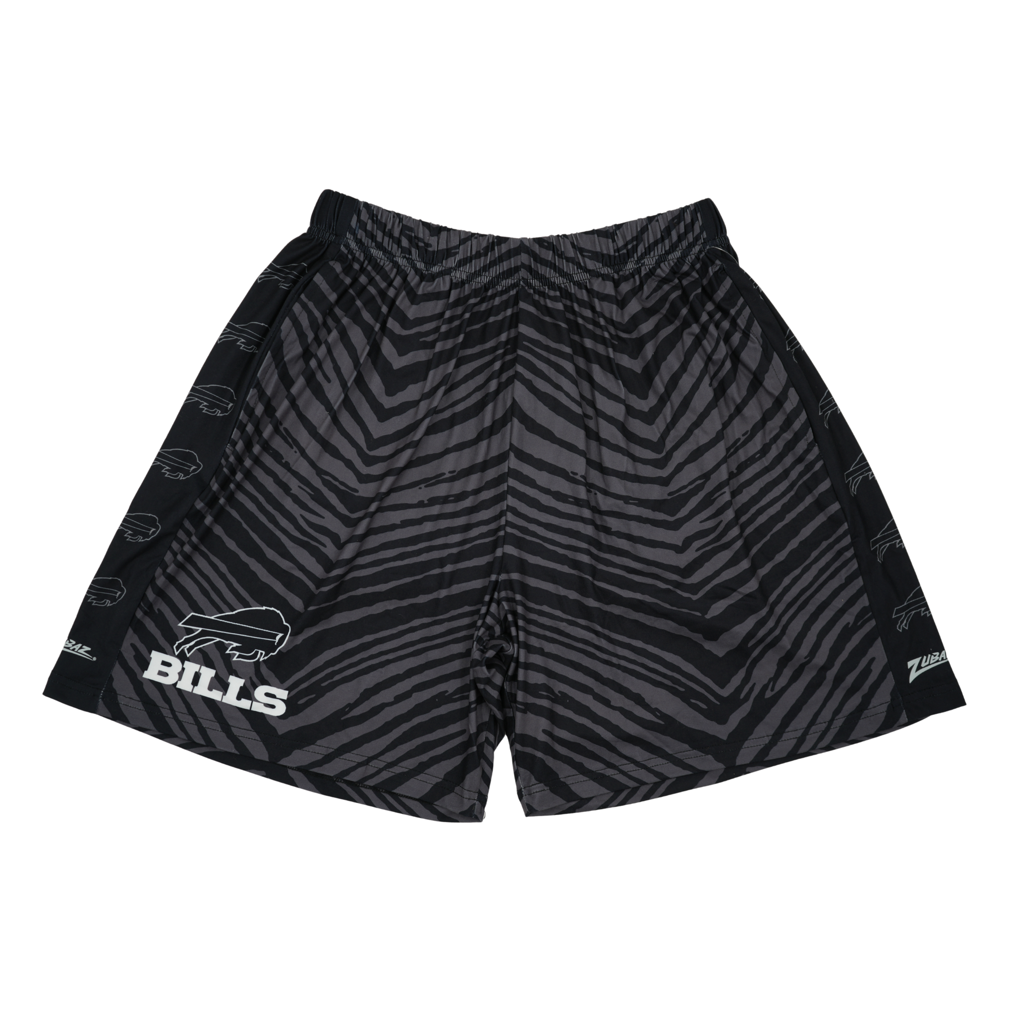 Zubaz Buffalo Bills Black & Gray Tonal 7 Inch Shorts