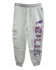Zubaz Buffalo Bills Gray 90s Team Cargo Joggers