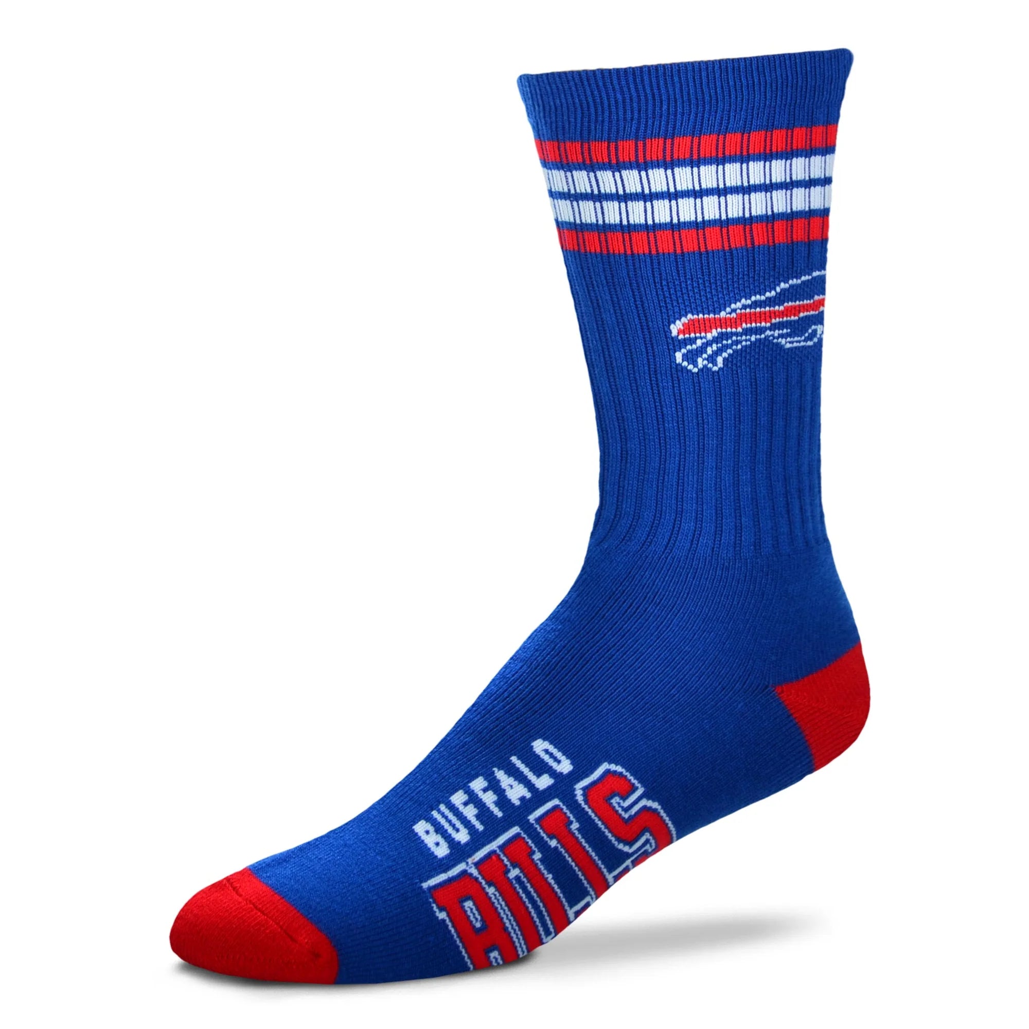 For Bare Feet Buffalo Bills Four Stripe Deuce Sock