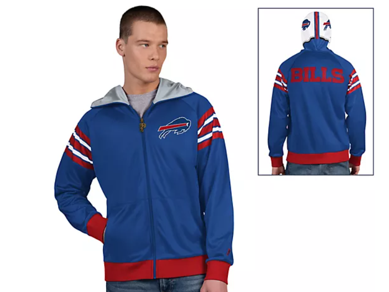 【極美品】23FW FIRSTRUST PLAYERS FR BUFFALO Pro Player Buffalo Bills Helmet Hood Full Zip Jacket | The BFLO Store
