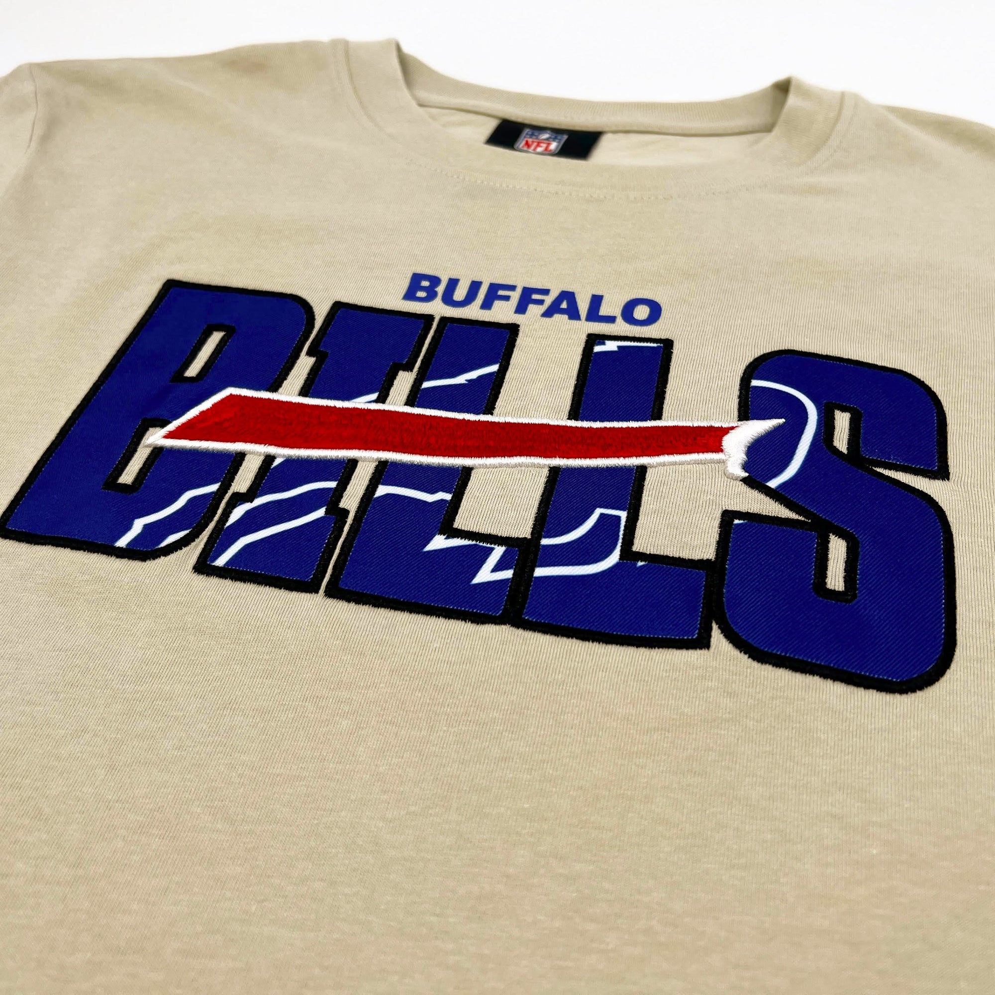 BIG &amp; TALL SIZES New Era Buffalo Bills Stone Color 2023 Official NFL Draft Short Sleeve Shirt