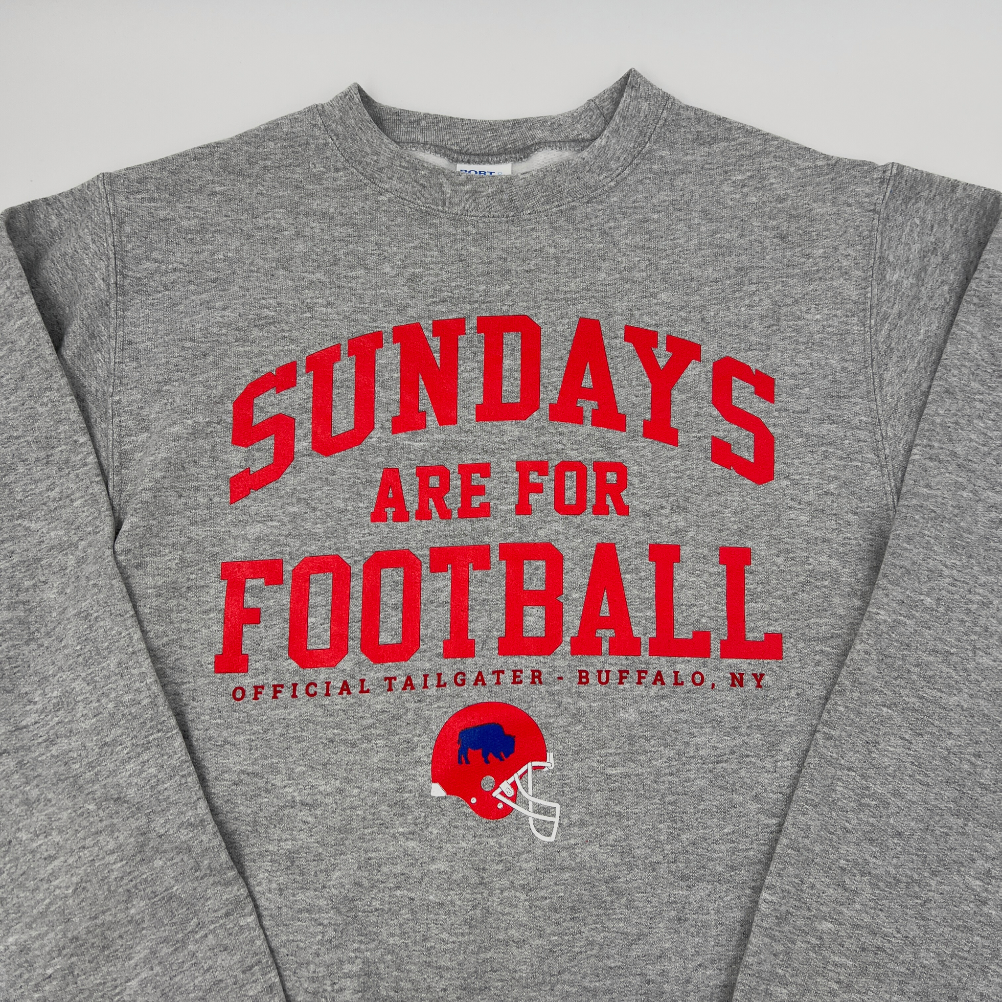 Unisex Sundays Are For Football Gray Crewneck Sweatshirt