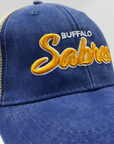 Buffalo Sabres Distressed Royal & Tan Adjustable Hat