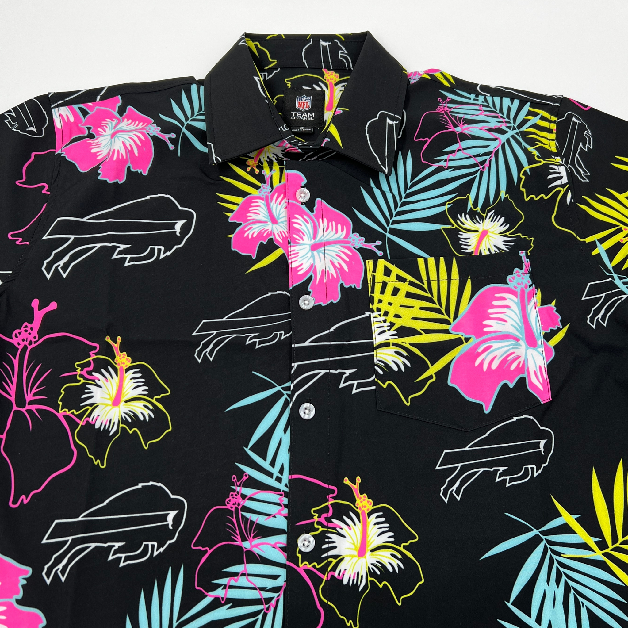 Buffalo Bills Neon Floral Button Up Shirt