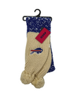 Women's Buffalo Bills Blue and Cream Knit Scarf