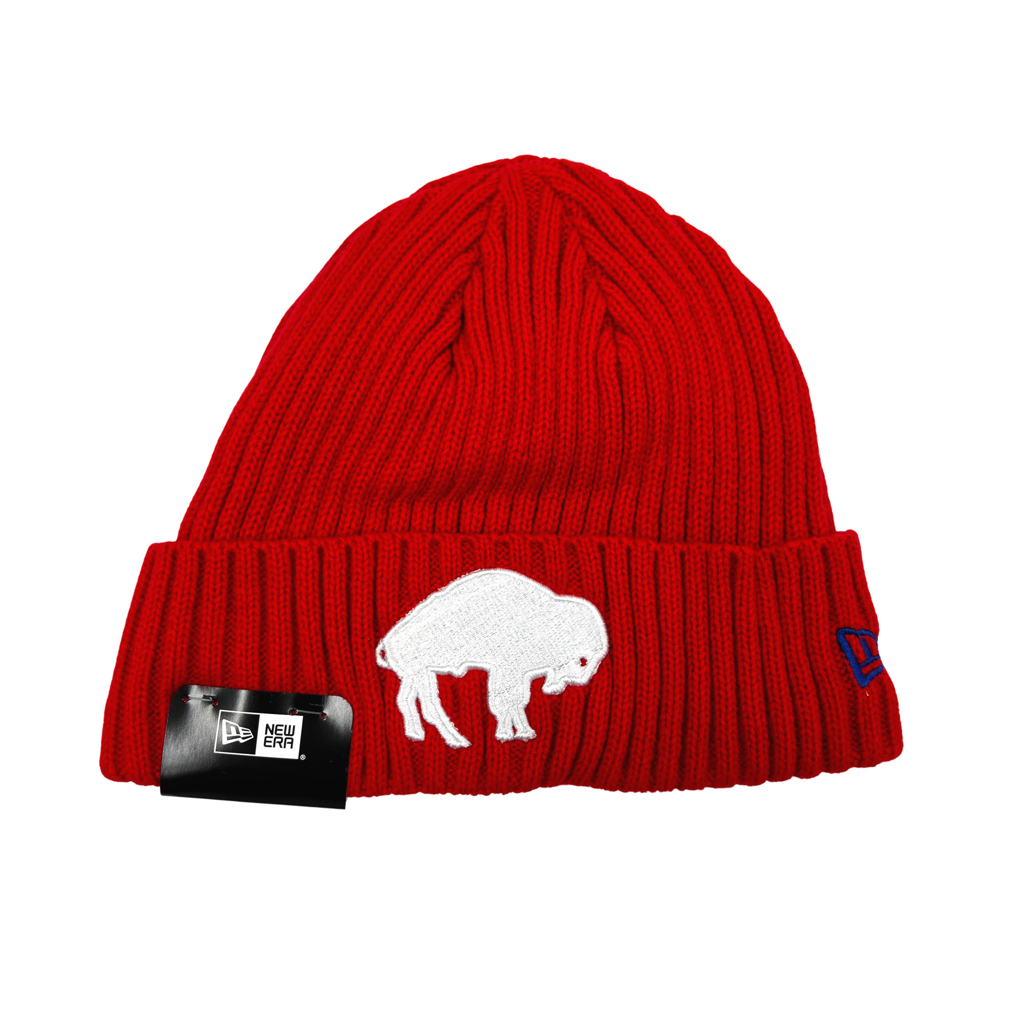 New Era Bills With Standing Buffalo Red Knit Hat