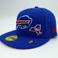 Buffalo Bills Legacy Scarlet New Era 59FIFTY Fitted Scarlet / Oceanside Blue | Snow White / 7 1/4