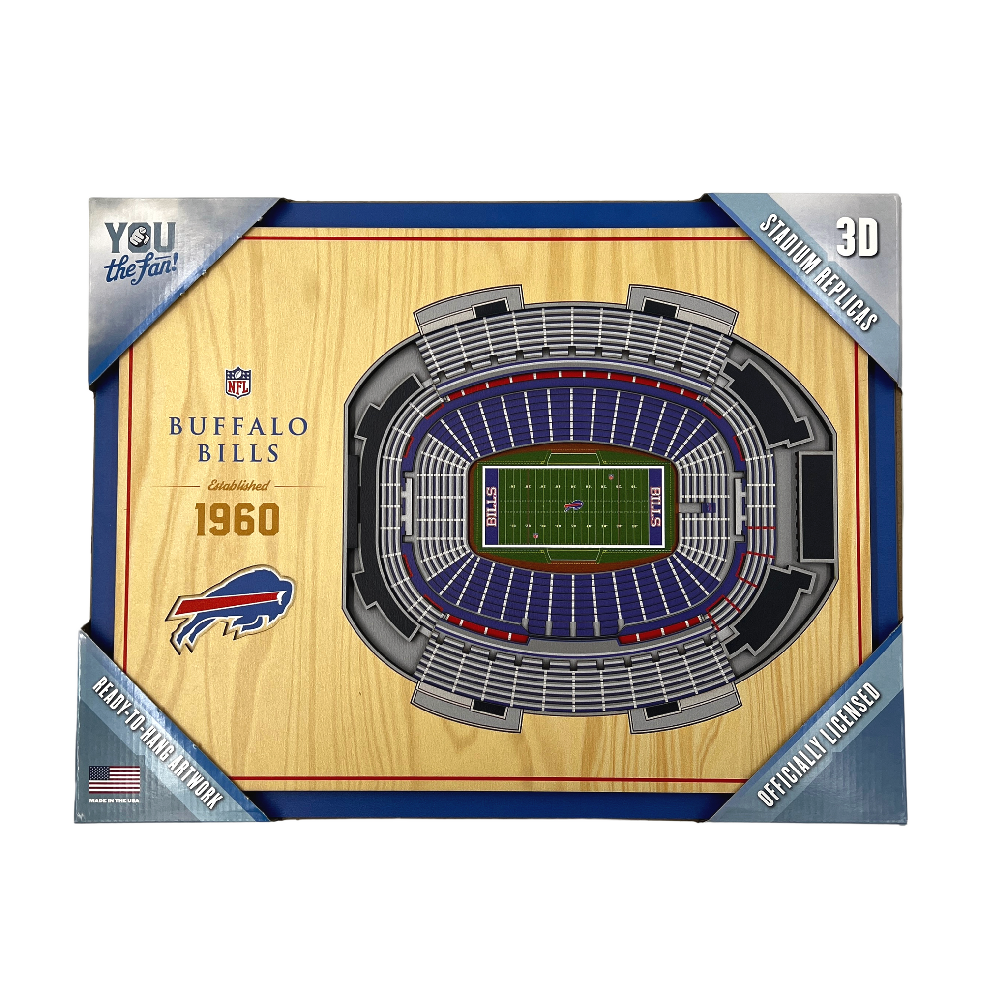 Buffalo Bills 3D Stadium Wood Wall Art