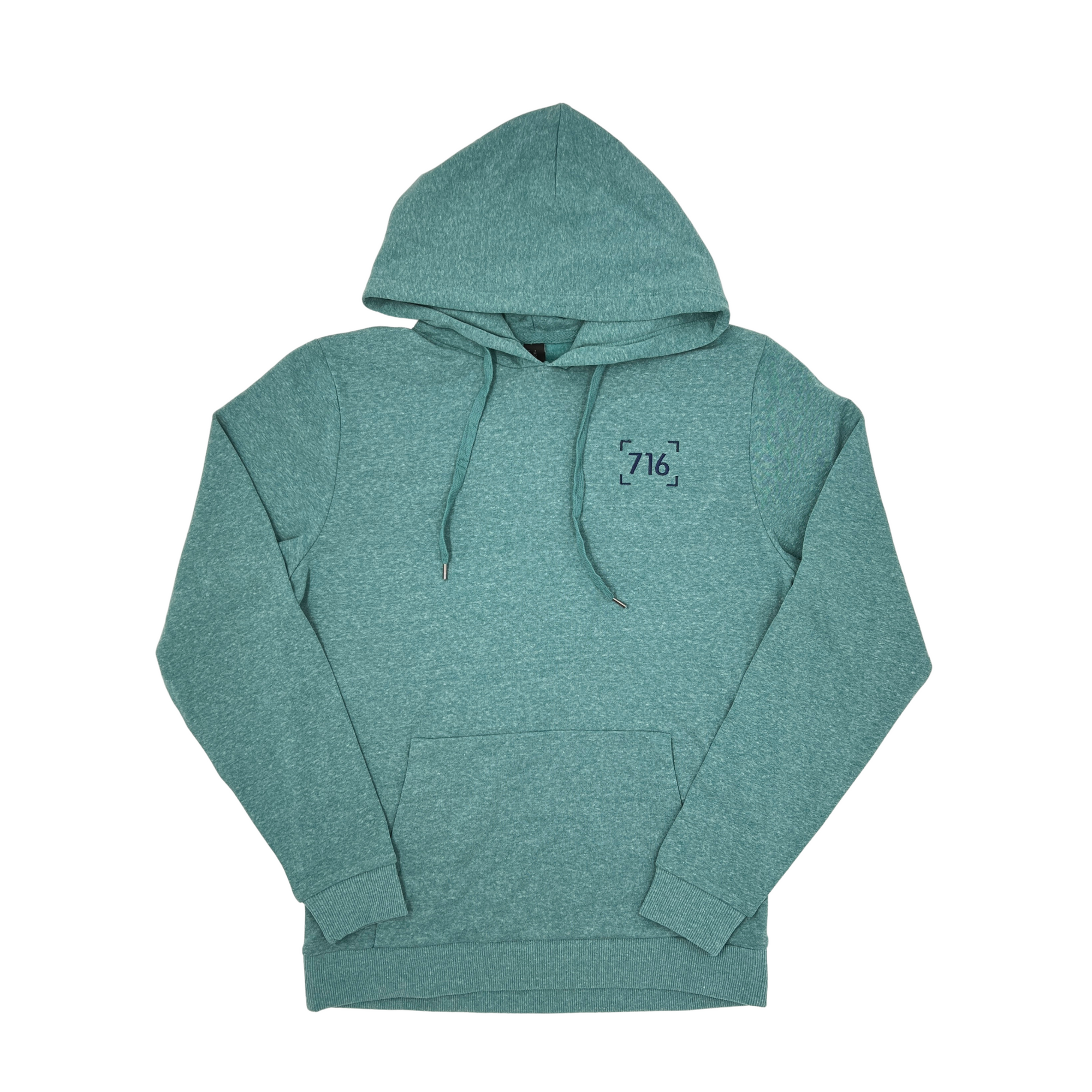 BFLO Embroidered 716 Heathered Green Hoodie