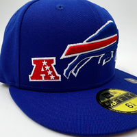 Buffalo Bills Legacy Scarlet New Era 59FIFTY Fitted Scarlet / Oceanside Blue | Snow White / 7 1/4