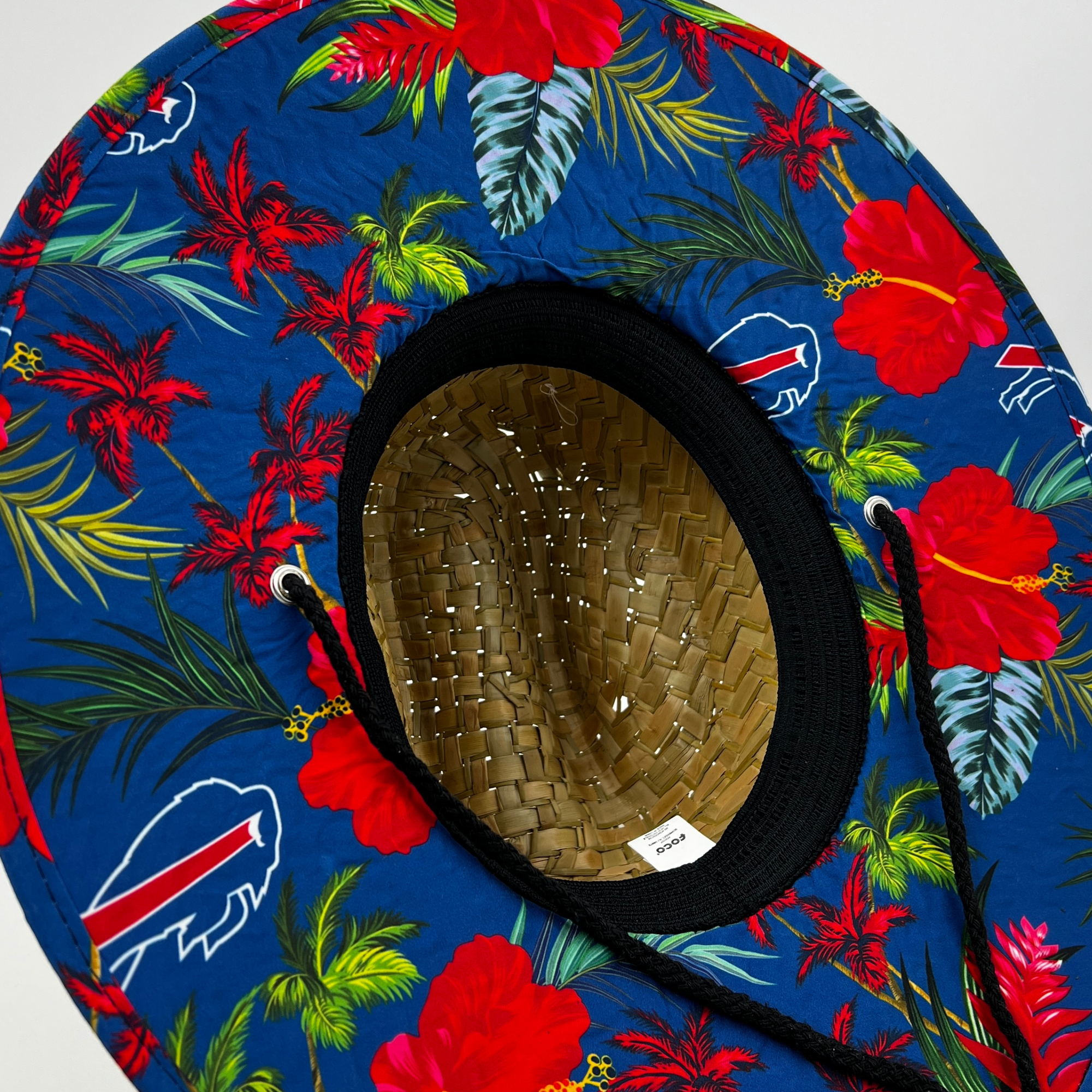 Buffalo Bills Hawaiian Floral Under Brim Straw Hat