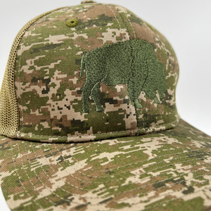 BFLO Green & Brown Digital Camo Mesh Snapback