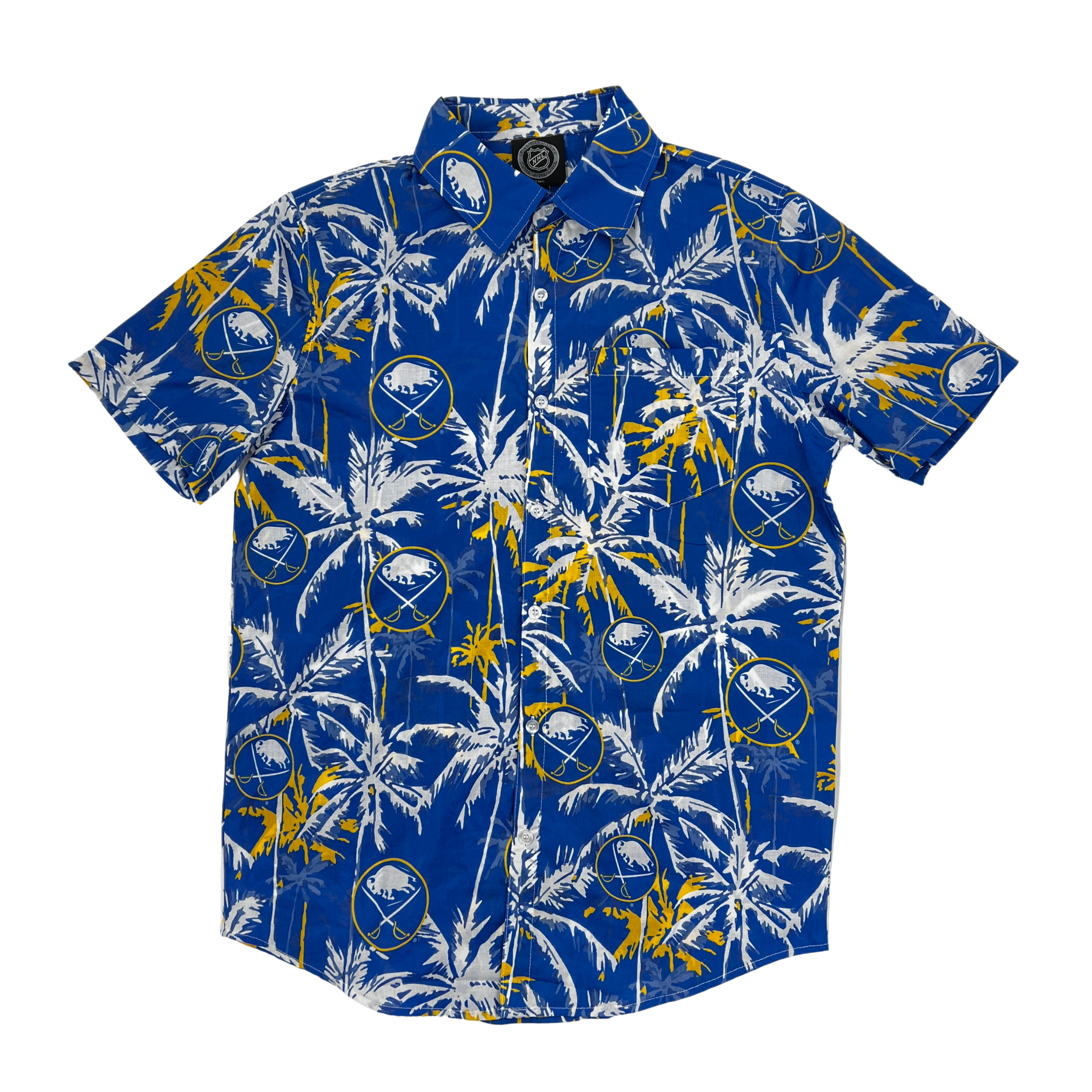 Buffalo Bills Royal Blue Floral Button Up Shirt