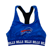 Buffalo Bills Women's Royal Blue Geometric Gradient Sports Bra