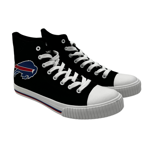 adidas gazelle silver green womens Buffalo Bills Black Canvas Hightop Sneakers