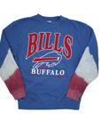 '47 Brand Buffalo Bills Cadet Blue With Tie Dye Sleeves Crewneck