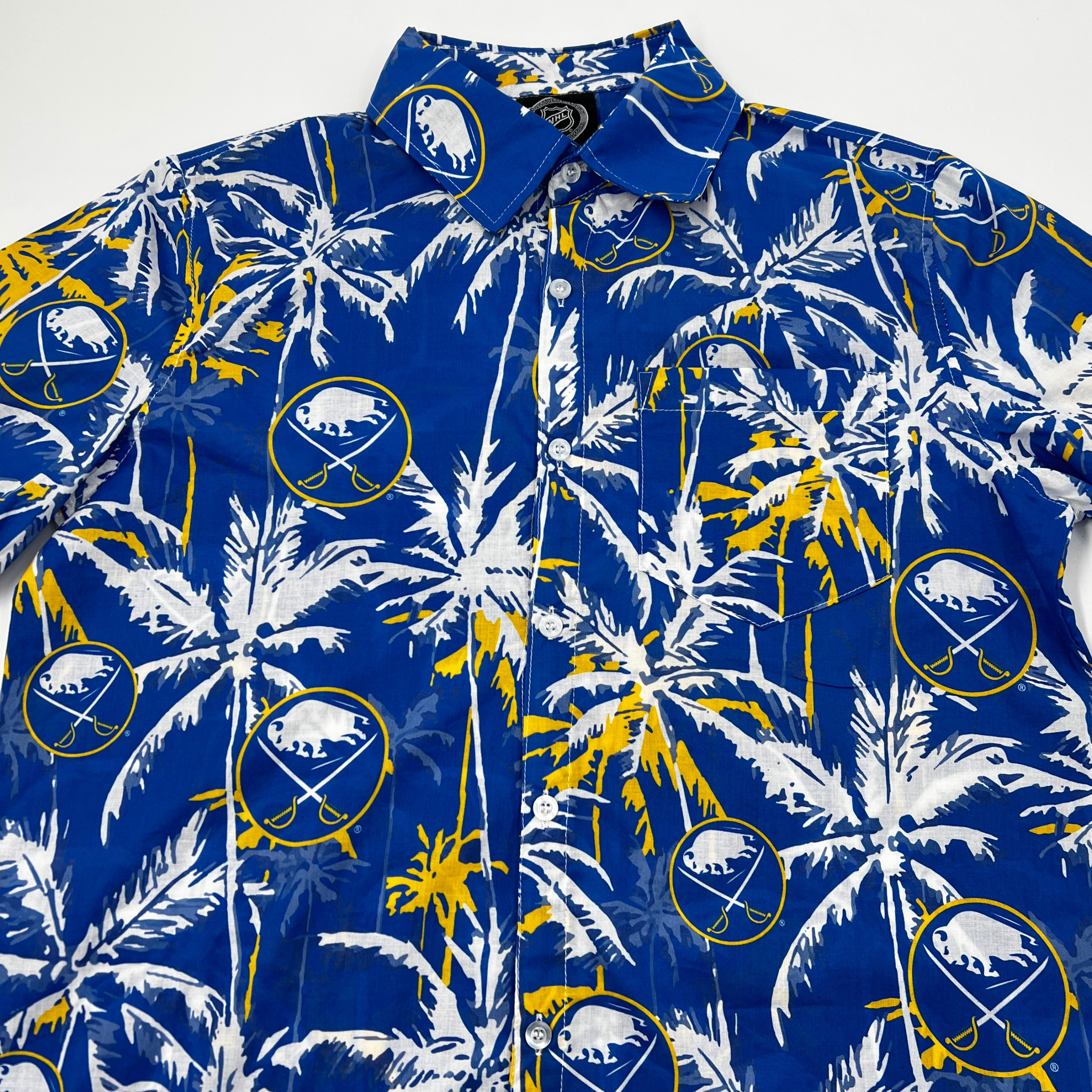 Buffalo Sabres Royal Blue Floral Button Up Shirt