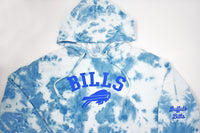 Women's Buffalo Bills Blue Tie Dye Charging Buffalo Crop Top