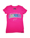 bflo store Youth Buffalo Bills Pink With Rainbow Sequence Short Sleeve Shirt