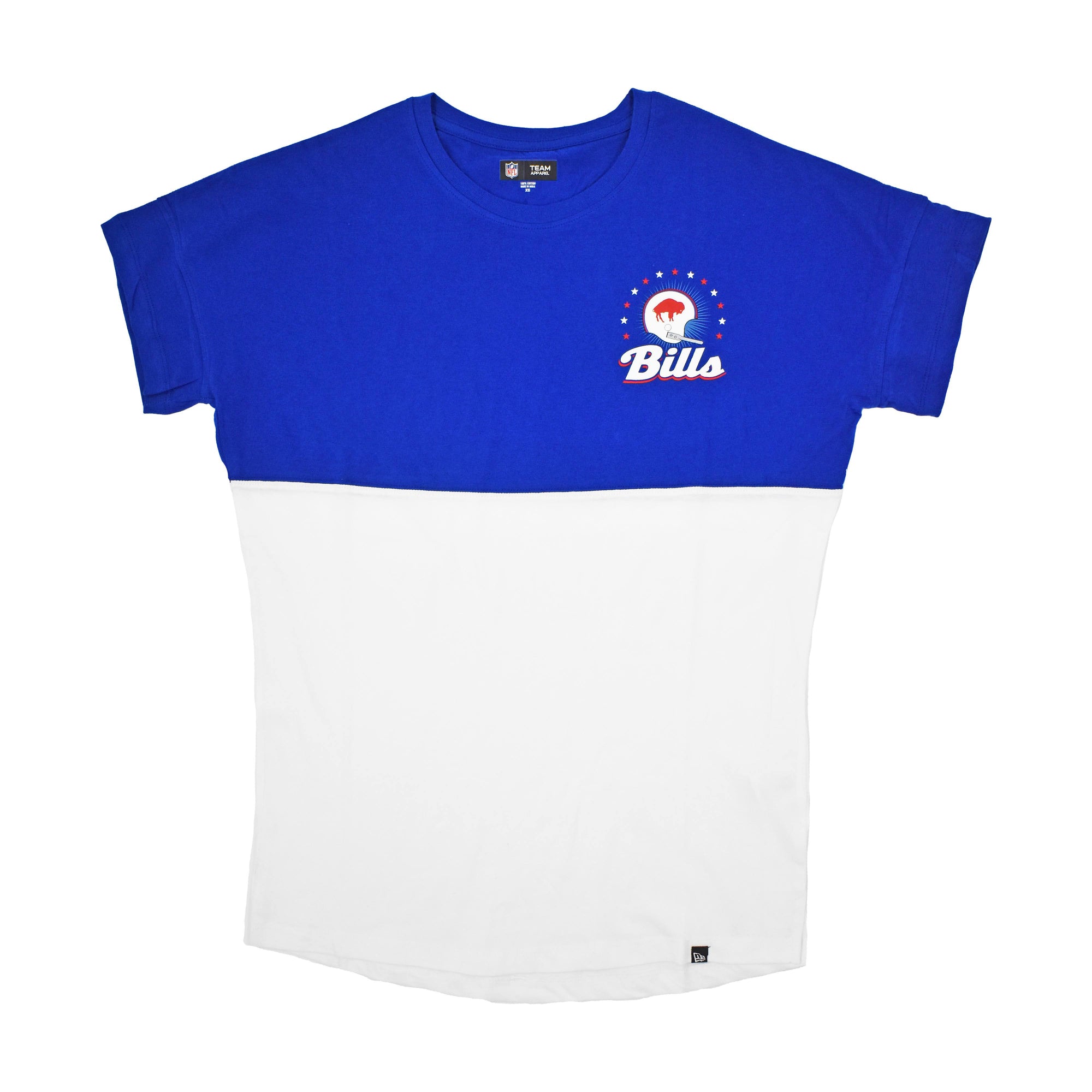 bflo store Women's Buffalo Bills Blue And White Short Sleeve Shirt