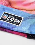 Youth New Era Buffalo Bills Pink and Blue Ink Tie Dye Crucial Catch Knit Hat