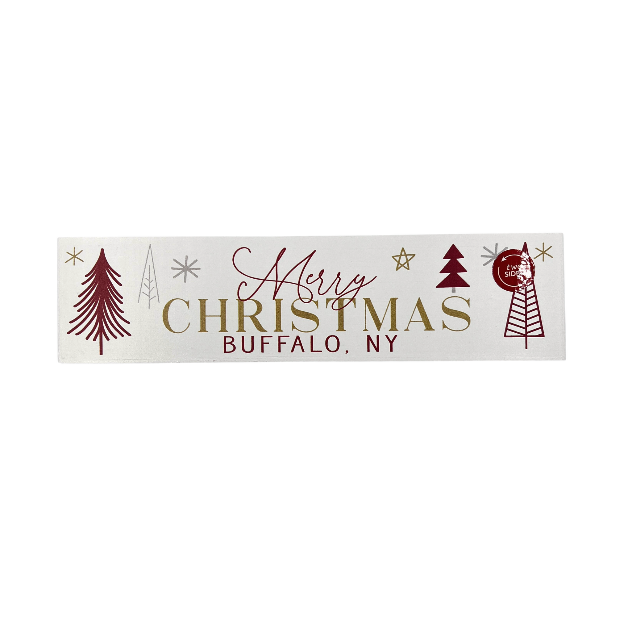 Merry Christmas & Happy New Year Wooden Sign
