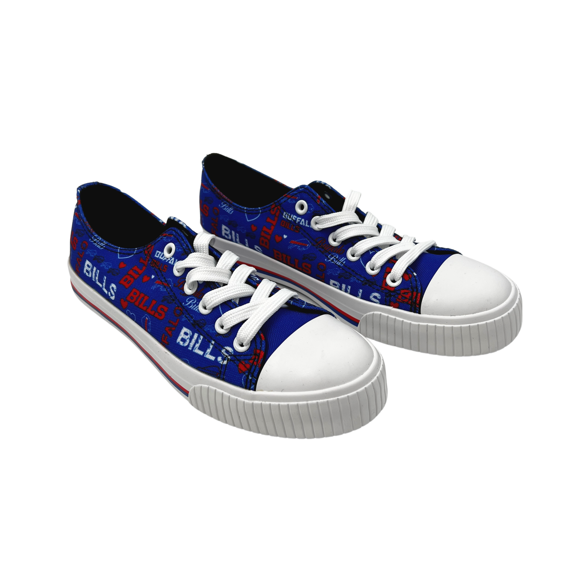 Women's Buffalo Bills Royal Low Top Canvas Sneakers | The BFLO Store
