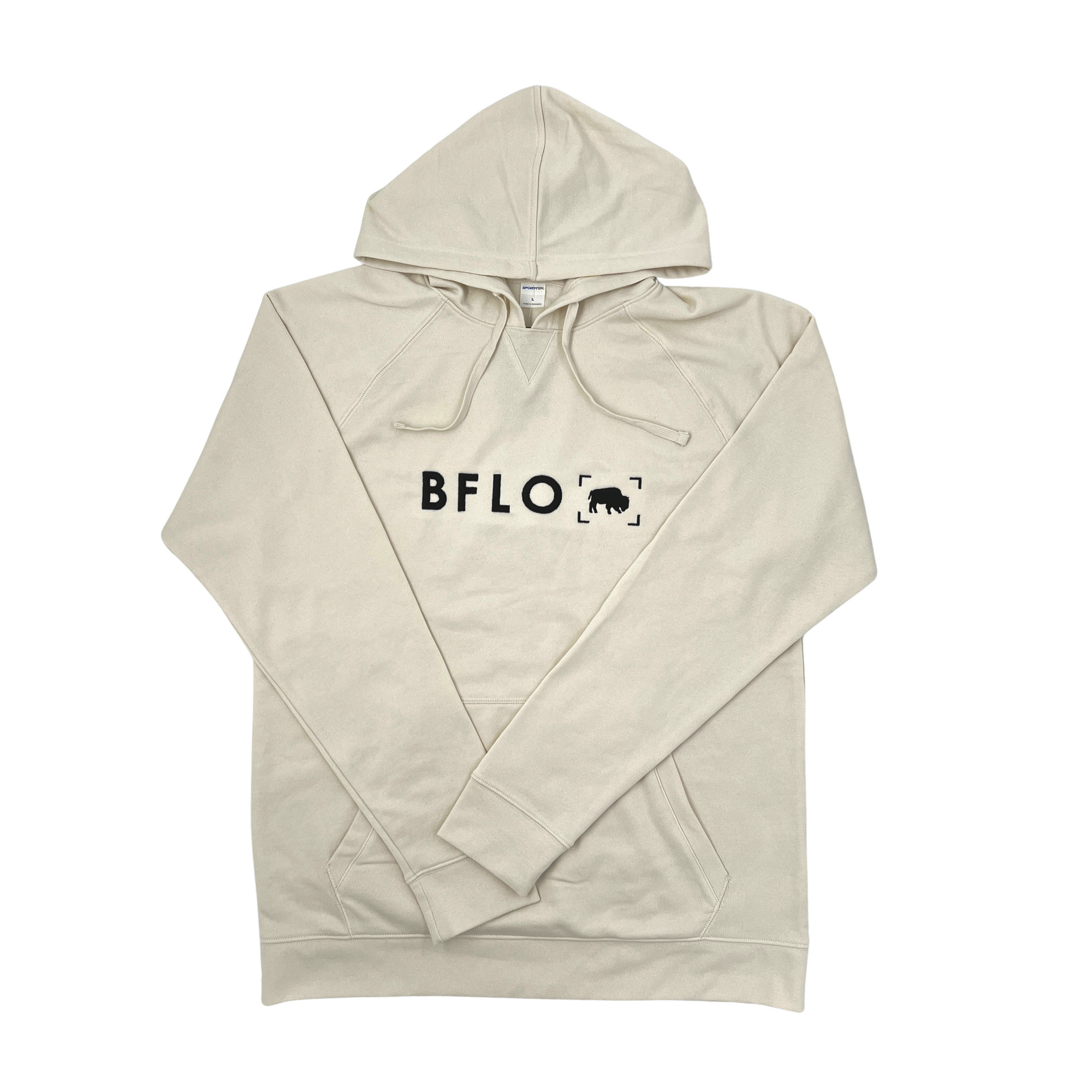 BFLO Embroidered Cream Hoodie