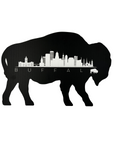 Large Buffalo Skyline Wooden Buffalo