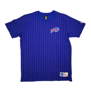 bflo store New Era Bills Cityarch Blue and Red Stripe Short Sleeve Shirt