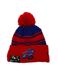 bflo store Youth Buffalo Bills Red and Blue Sideline Knit Hat
